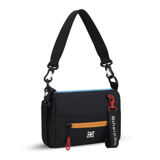 Sherpani Skye Mini Crossbody Bag in Chromatic Black with Multi Color
