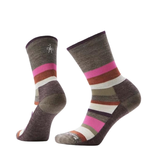 Side (left) view of Smartwool Everyday Multi Stripe Light Cushion Crew Socks.