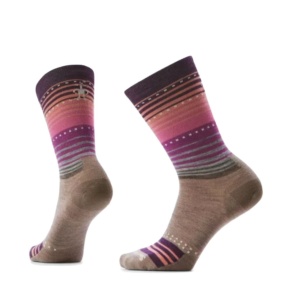 Side (left) view of Smartwool Everyday Stitch Stripe Crew Socks.