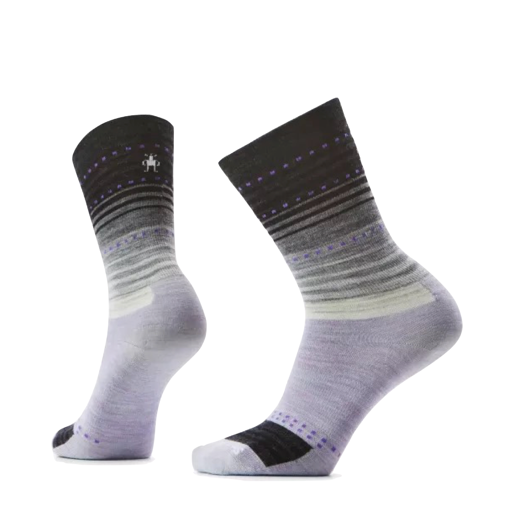 Side (left) view of Smartwool Everyday Stitch Stripe Crew Socks.