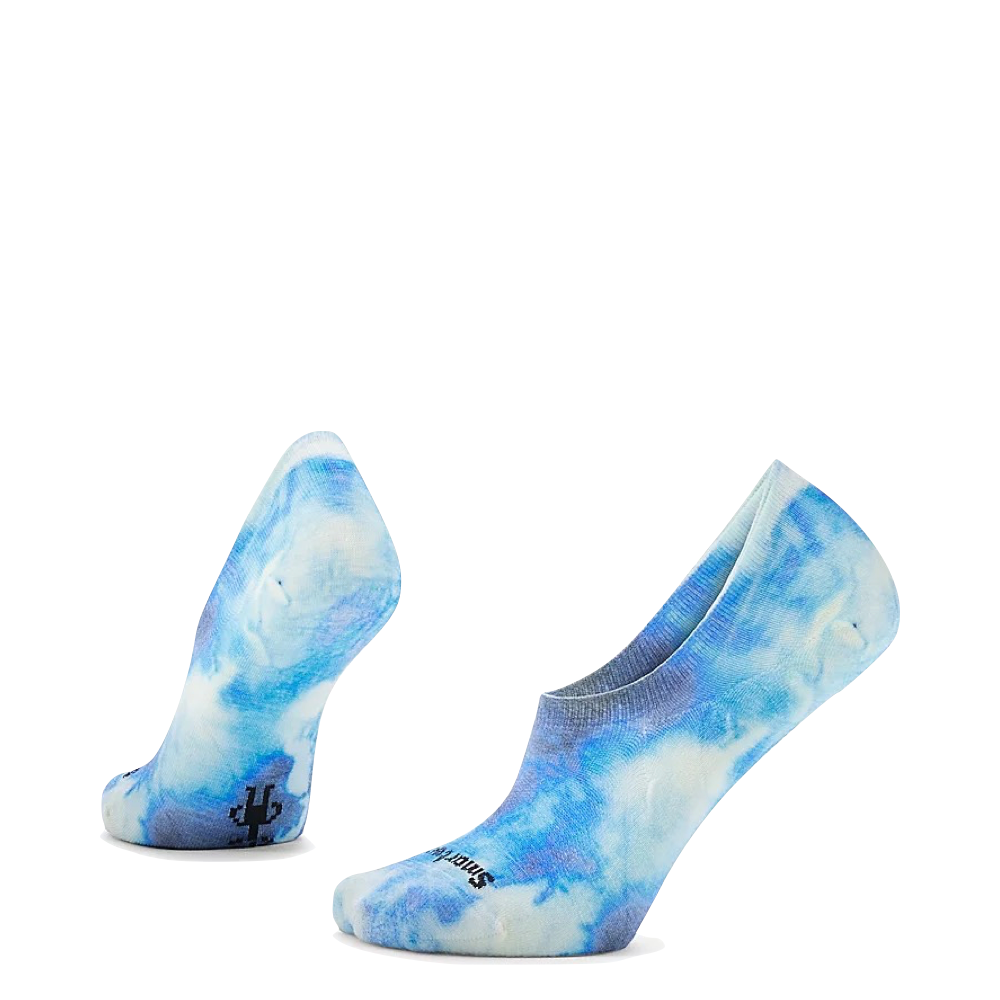 Smartwool Everyday Zero Cushion Far Out Tie Dye Print No Show socks for unisex.