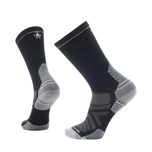 Side (left) and bottom view of Smartwool Hike Targeted Cushion Crew Sock. 