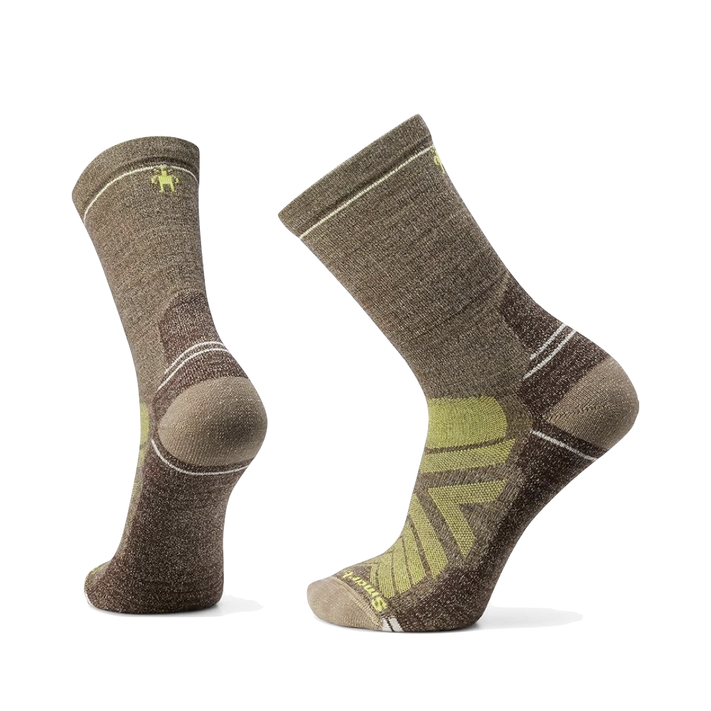 Side (left) and bottom view of Smartwool Hike Crew Light Cushion Socks for men.