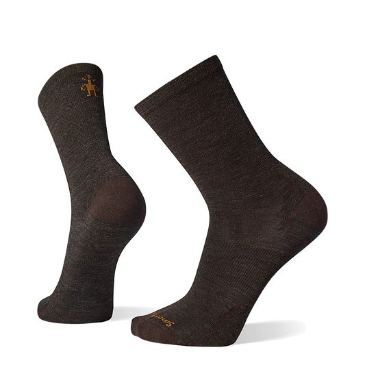 Side (left) view of Smartwool Zero Cushion Everyday Anchor Line Crew socks for men.