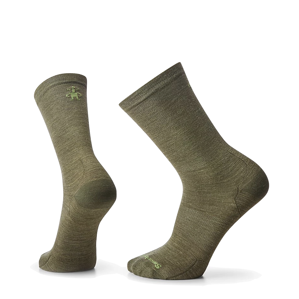 Side (left) view of Smartwool Zero Cushion Everyday Anchor Line Crew socks for men.
