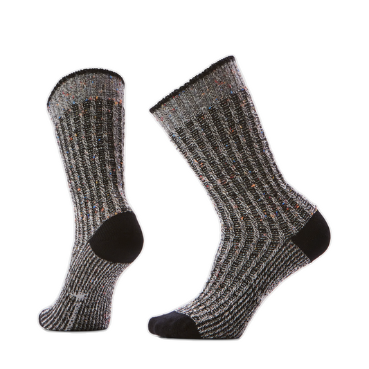 Side (left) view of Smartwool Everyday Cozy Waffle Press Crew Socks for women.