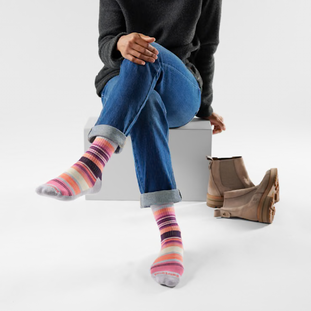 Model view of Smartwool Everyday Joviansphere Crew Socks for women.