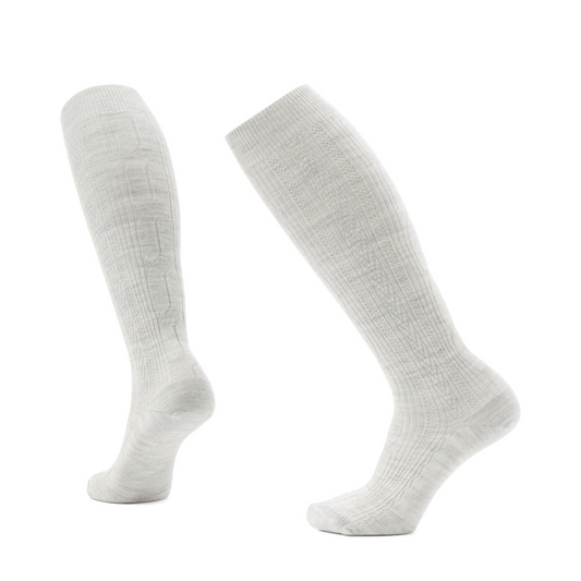  Side (left) view of Smartwool Everyday Lifestyle Cable Knee High Socks for women.