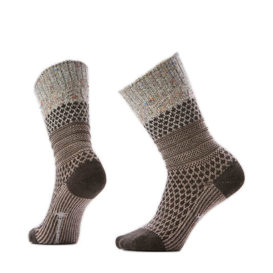 Side (left) view of Smartwool Everyday Popcorn Cable Full Cushion Crew Sock for women.