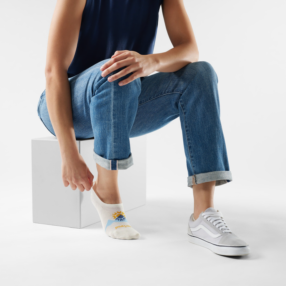 Model view of Smartwool Everyday Sunrise No Show Socks for women.