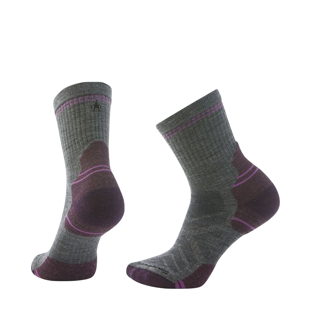 Side (left) view of Smartwool Hike Mid Targeted Cushion Crew Socks for women.