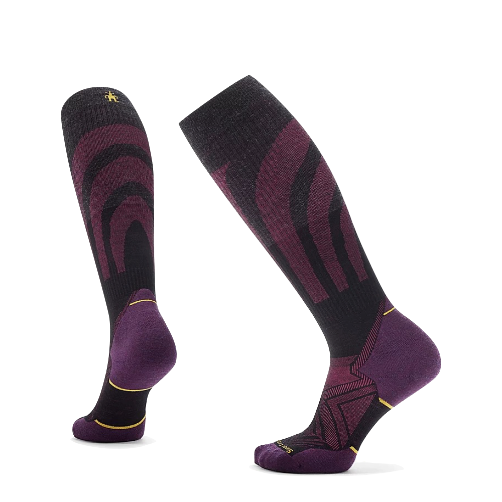 Side (left) view of Smartwool Run Targeted Cushion Compression Over the Calf socks for women.