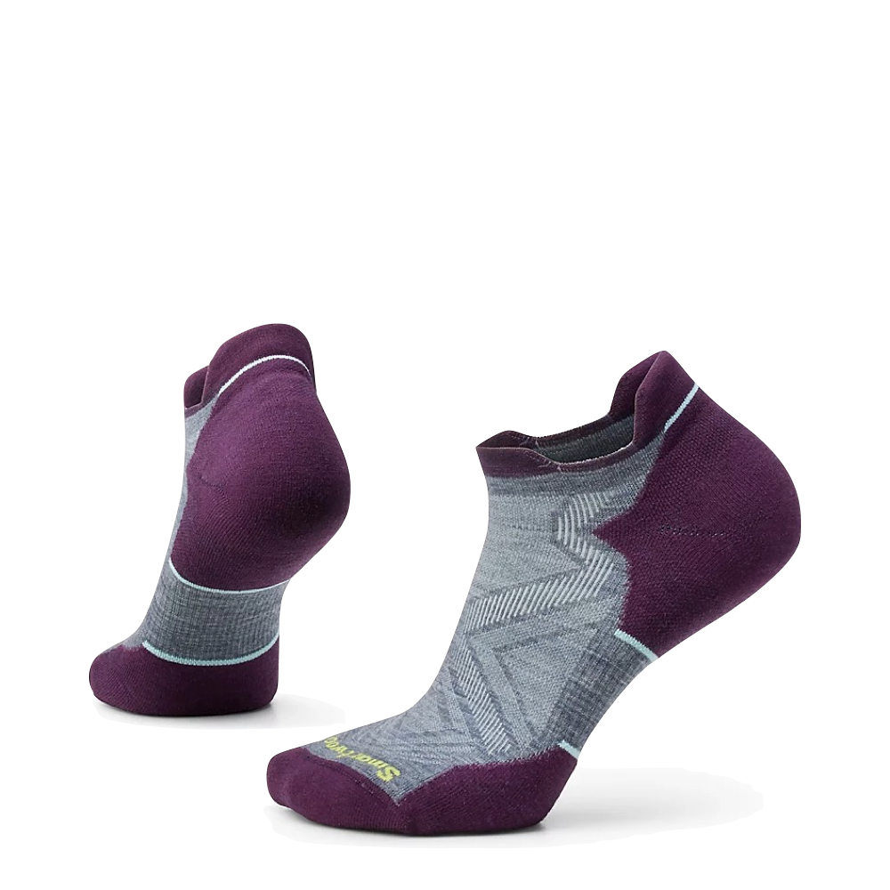 Side (left) view of Smartwool Run Targeted Cushion Low Ankle socks for women.