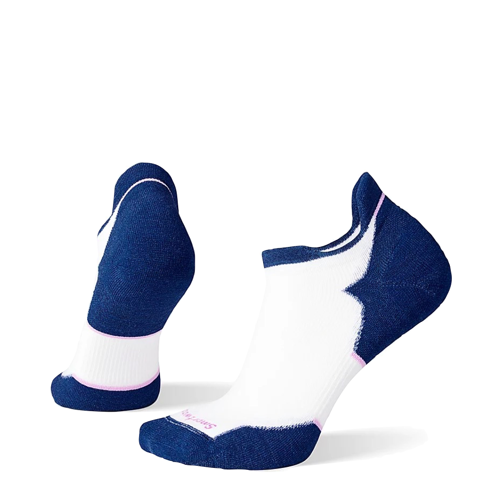 Side (left) view of Smartwool Run Targeted Cushion Low Ankle socks for women.