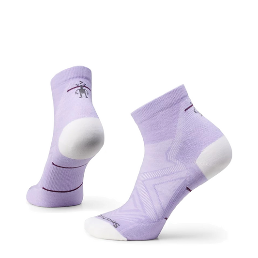 Side (left) view of Smartwool Run Zero Cushion Ankle socks for women.