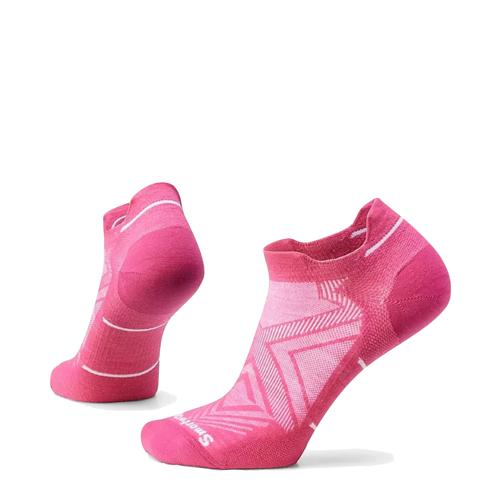 Side (left) view of Smartwool Run Zero Cushion Low Ankle socks for women.