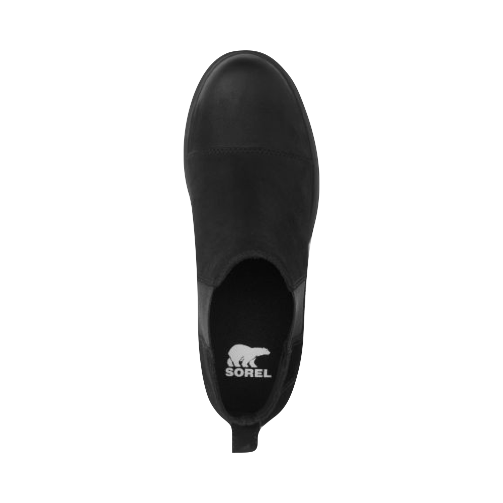 Sorel Women's Evie II Waterproof Wedge Chelsea Boot (Black/Sea Salt)