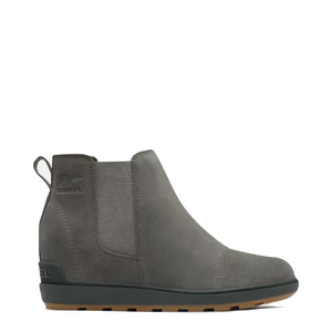 Sorel Women's Evie II Waterproof Wedge Chelsea Boot in Quarry Grey/Grill