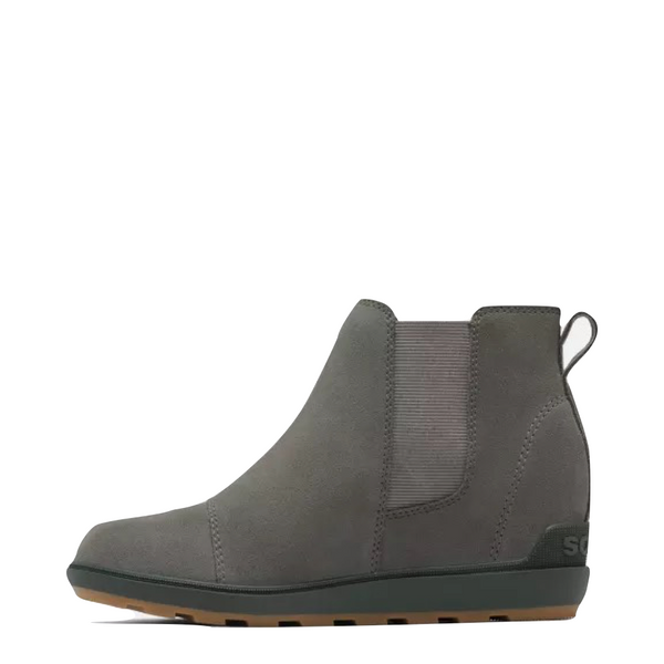 Sorel Women's Evie II Waterproof Wedge Chelsea Boot in Quarry Grey/Grill