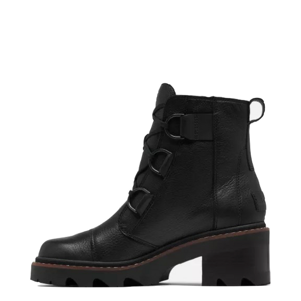 Sorel Women's Joan Now Heeled Waterproof Leather Lace Boot in Black