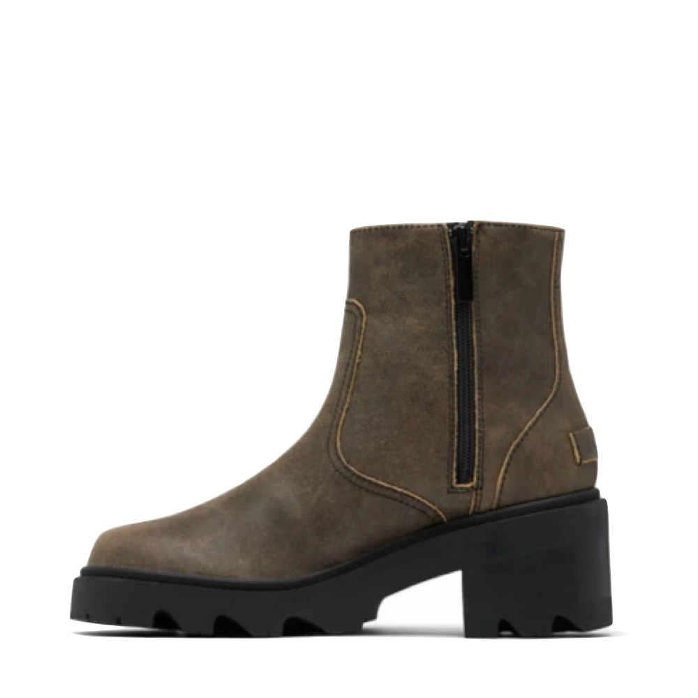 Side (left) view of Sorel Joan Now Zip Bootie for women.