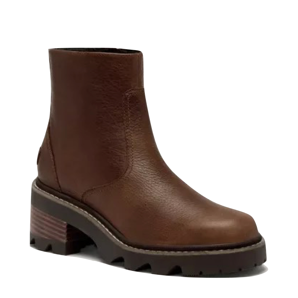 Mudguard and Toe view of Sorel Joan Now Zip Bootie for women.