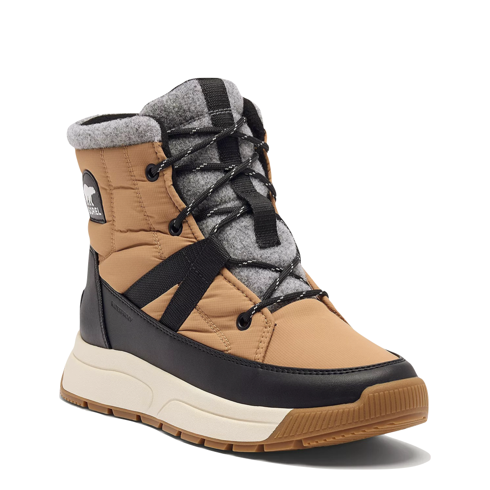 Mudguard and Toe view of Sorel Whitney III Mid Waterproof Boot for women.