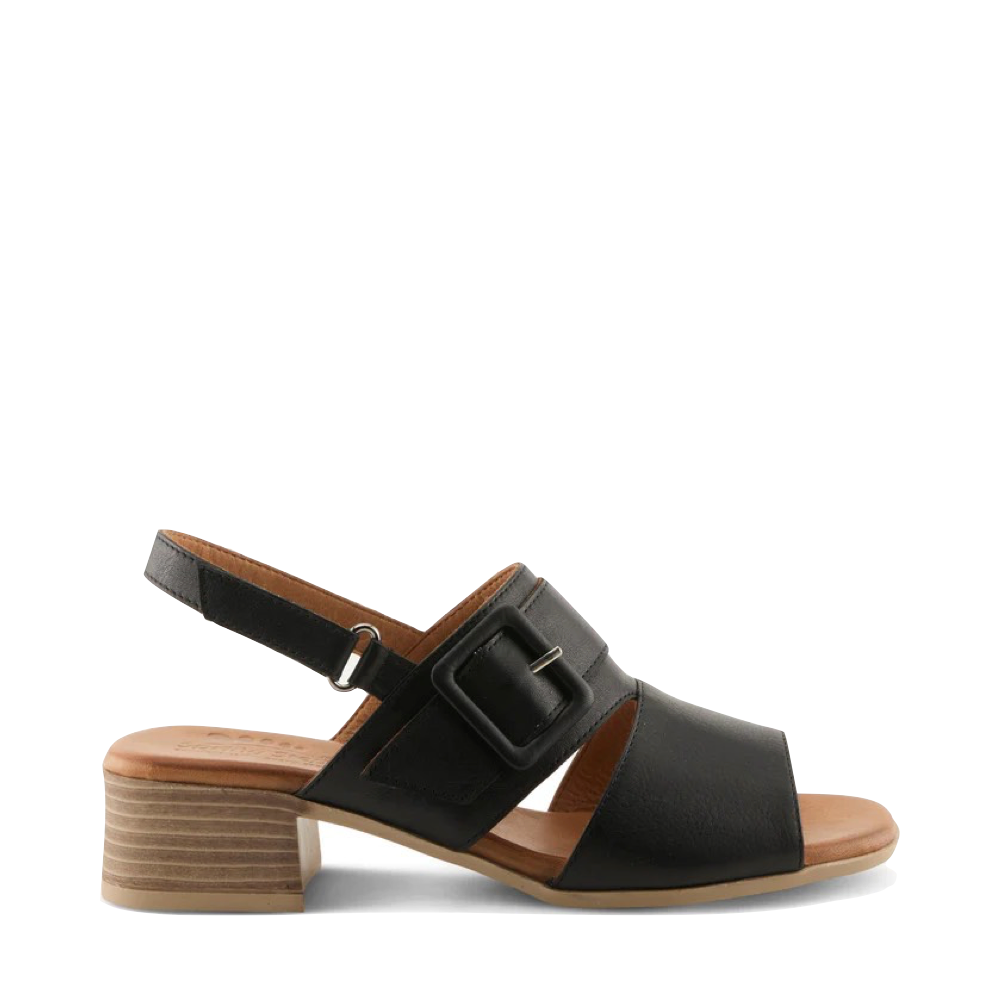 Side (right) view of Spring Step Acoliana Heeled Sandal for women.