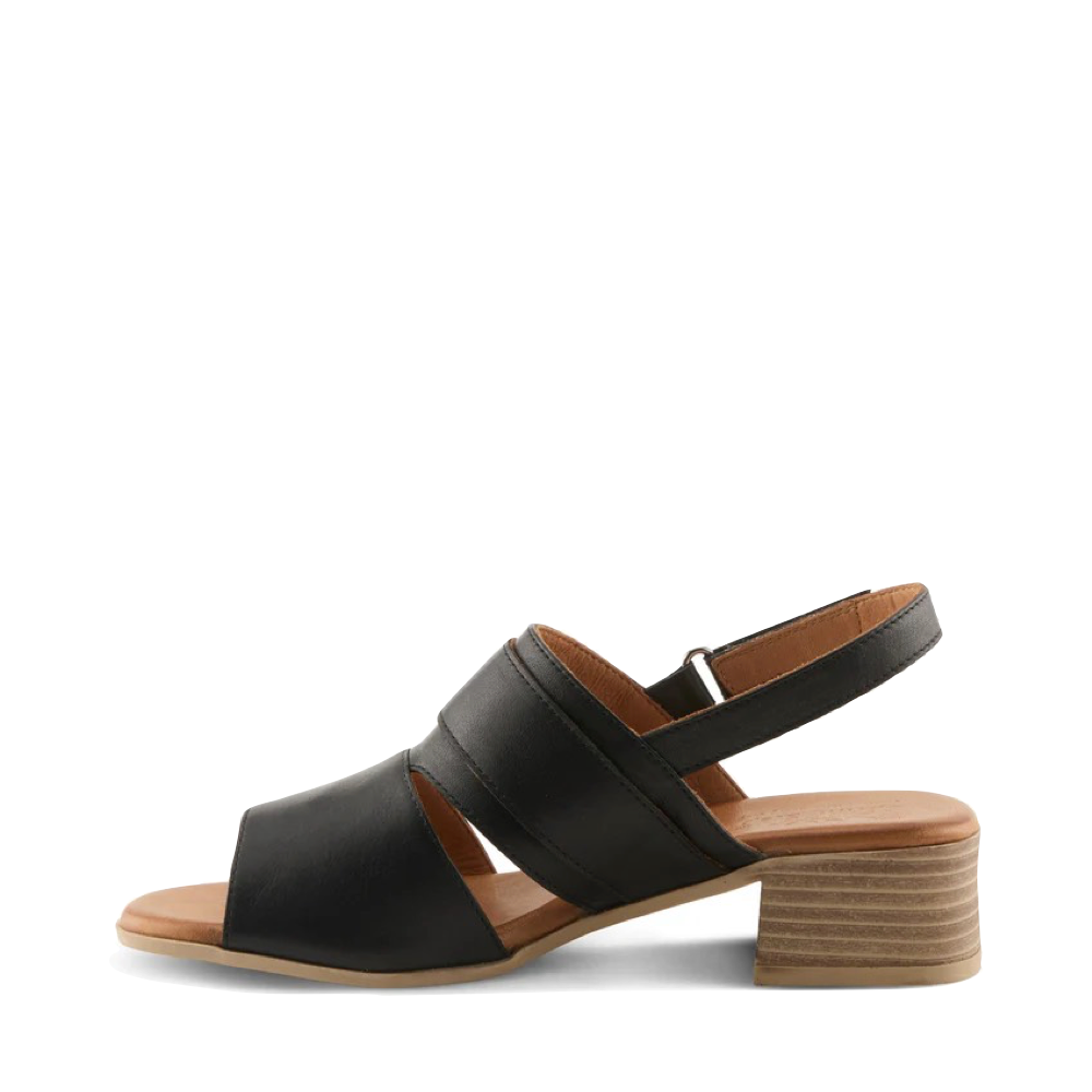 Side (left) view of Spring Step Acoliana Heeled Sandal for women.