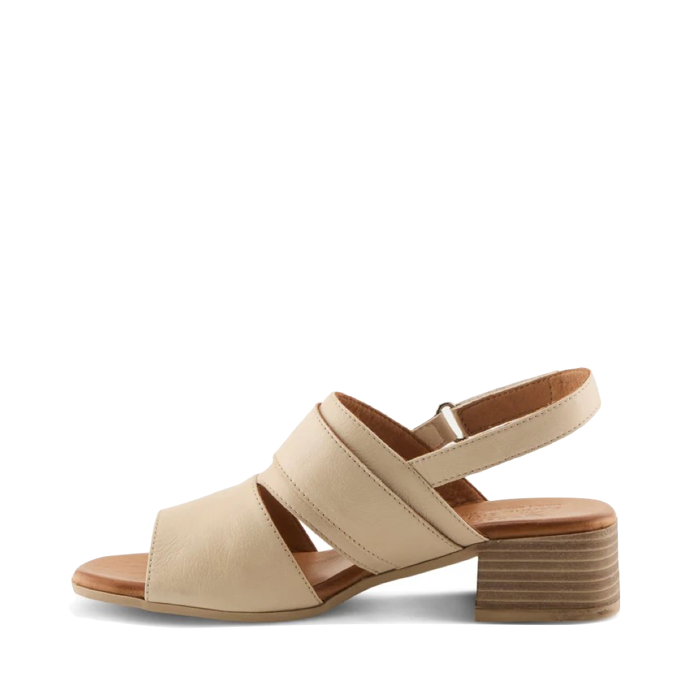 Side (left) view of Spring Step Acoliana Heeled Sandal for women.