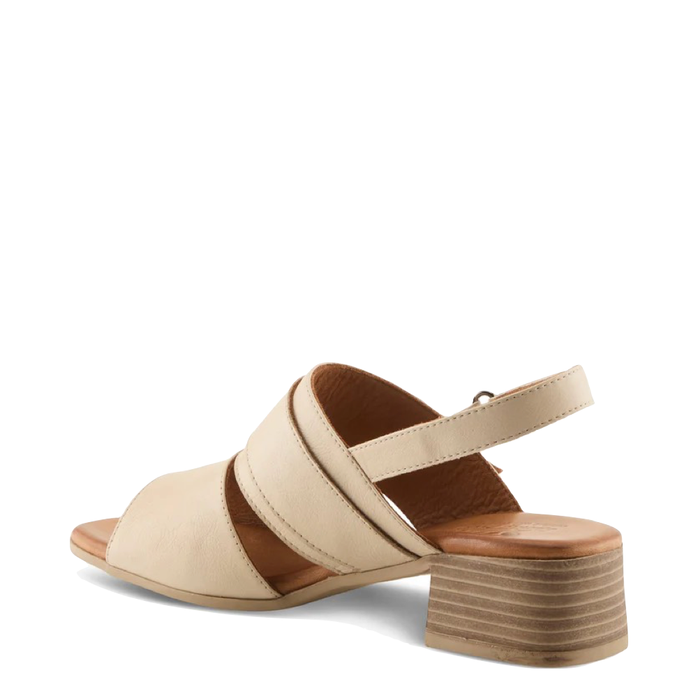Heel view of Spring Step Acoliana Heeled Sandal for women.