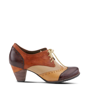 Spring Step Women's Bardot Tie Pump in Brown