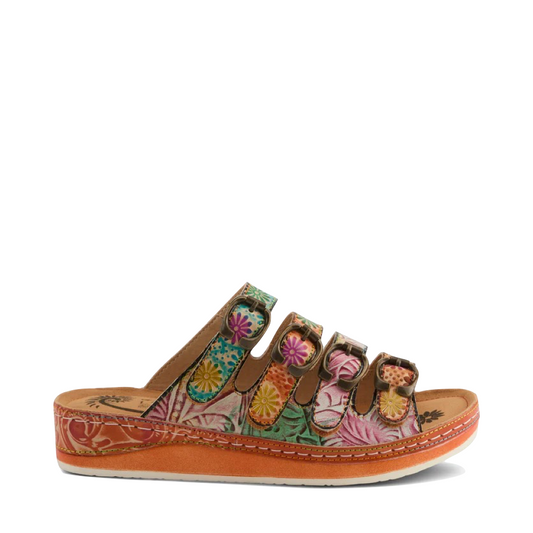 Side (right) view of Spring Step Bellini Slide Sandal for women.