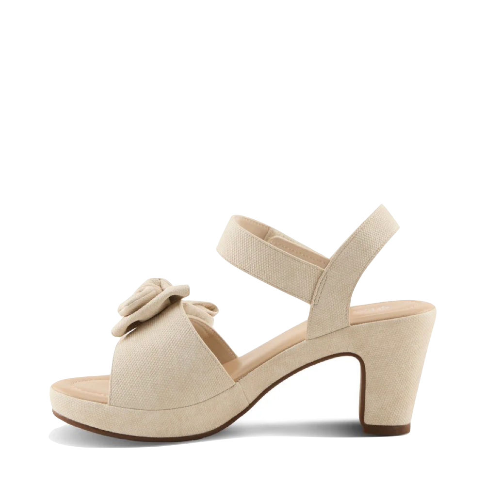 Side (left) view of Spring Step Bowdee Heeled Sandal for women.