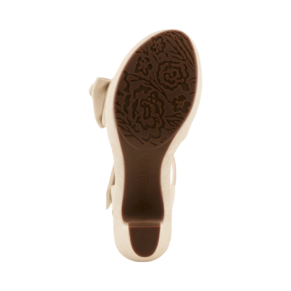Bottom view of Spring Step Bowdee Heeled Sandal for women.