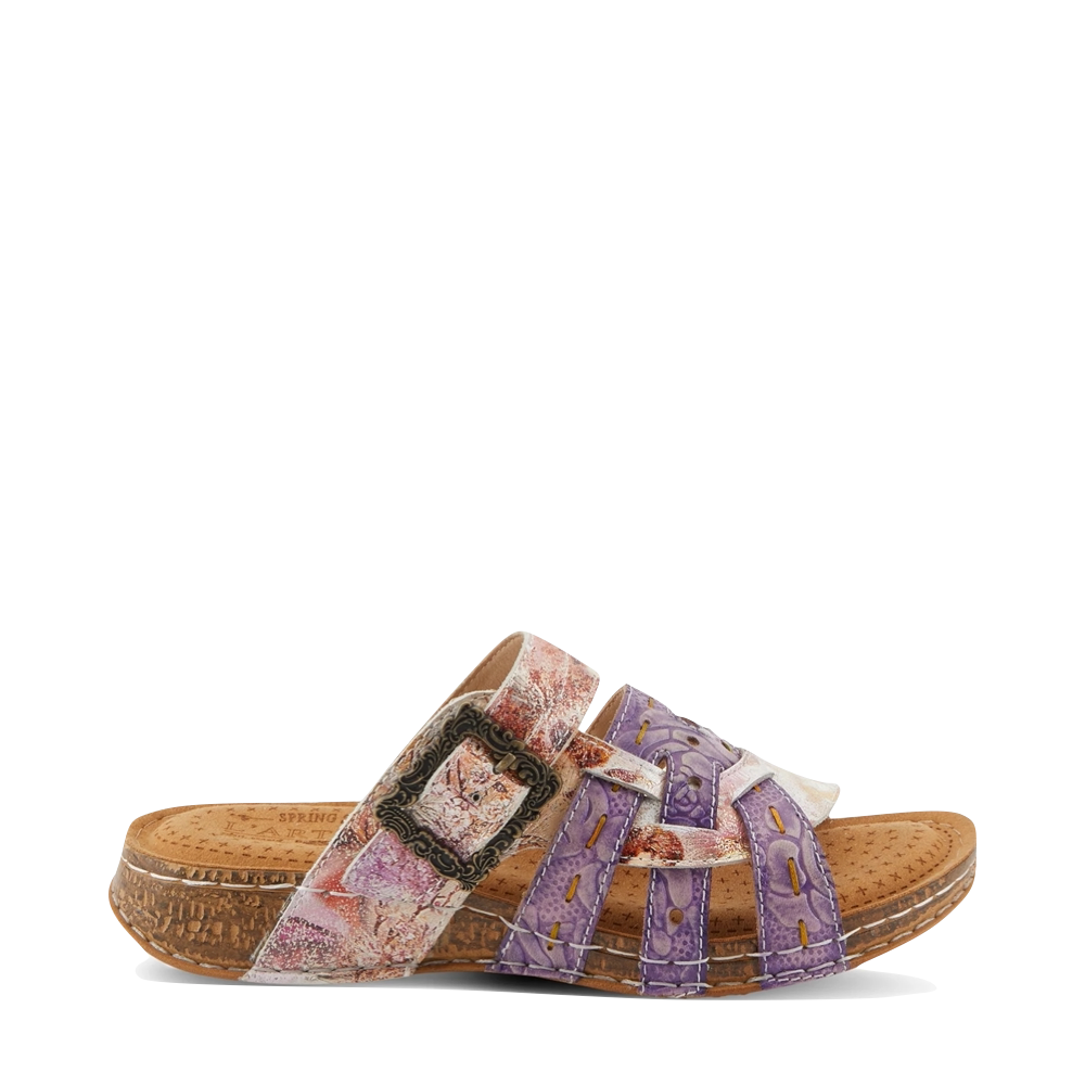 Side (right) view of Spring Step Calamityjay Slide Sandal for women.