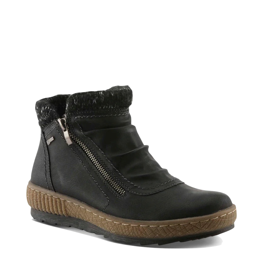 Toe view of Spring Step Cleora Side Zip Water Resistant Boot for women.