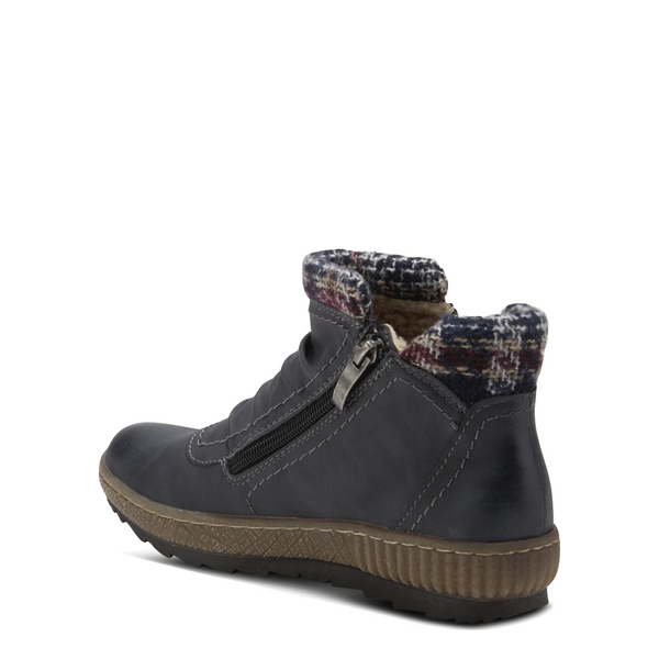 Spring Step Women's Cleora Side Zip Water Resistant Boot (Blue)