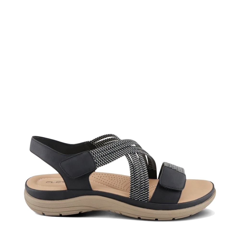 Side (right) view of Spring Step Crossbeam Sandal for women.