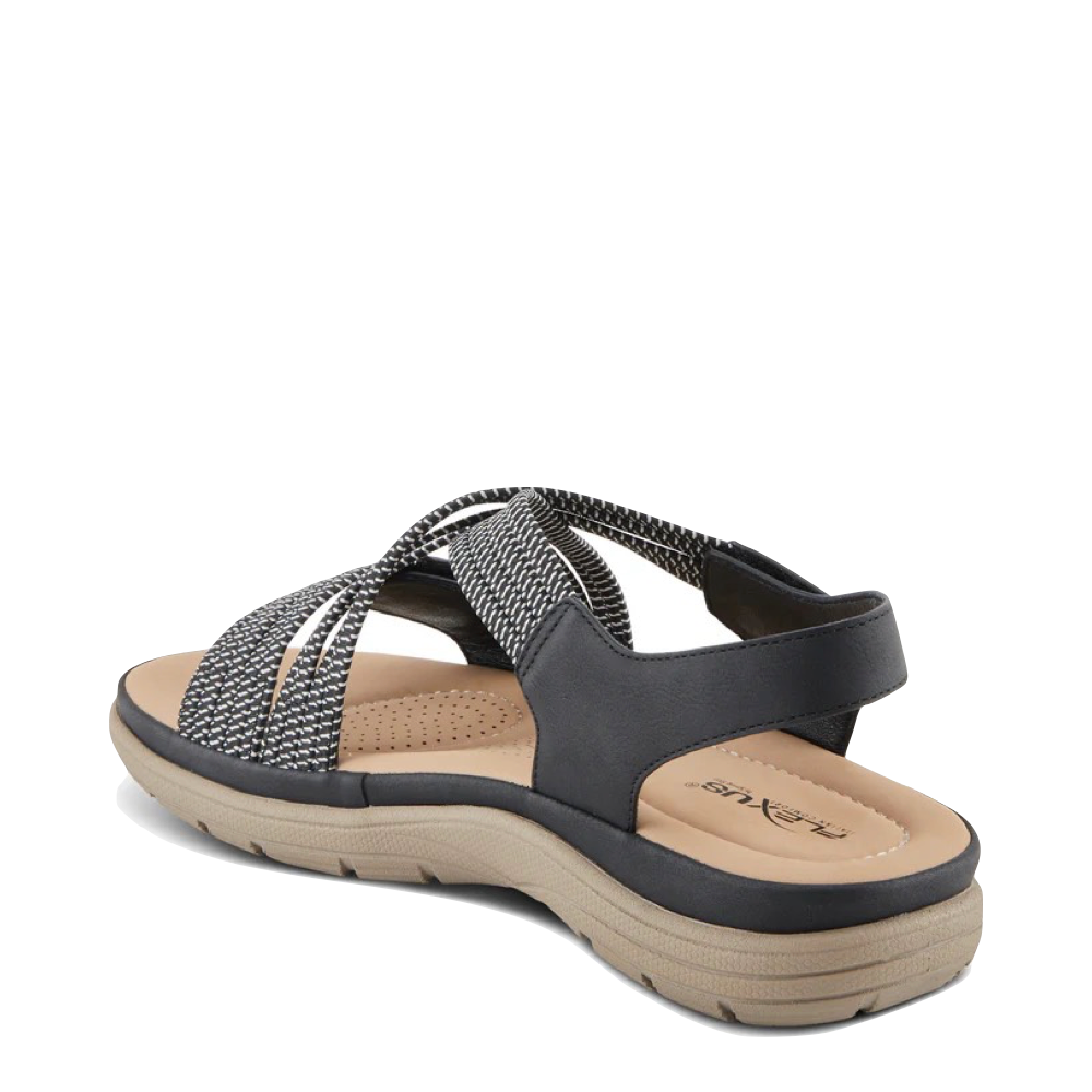 Heel view of Spring Step Crossbeam Sandal for women.