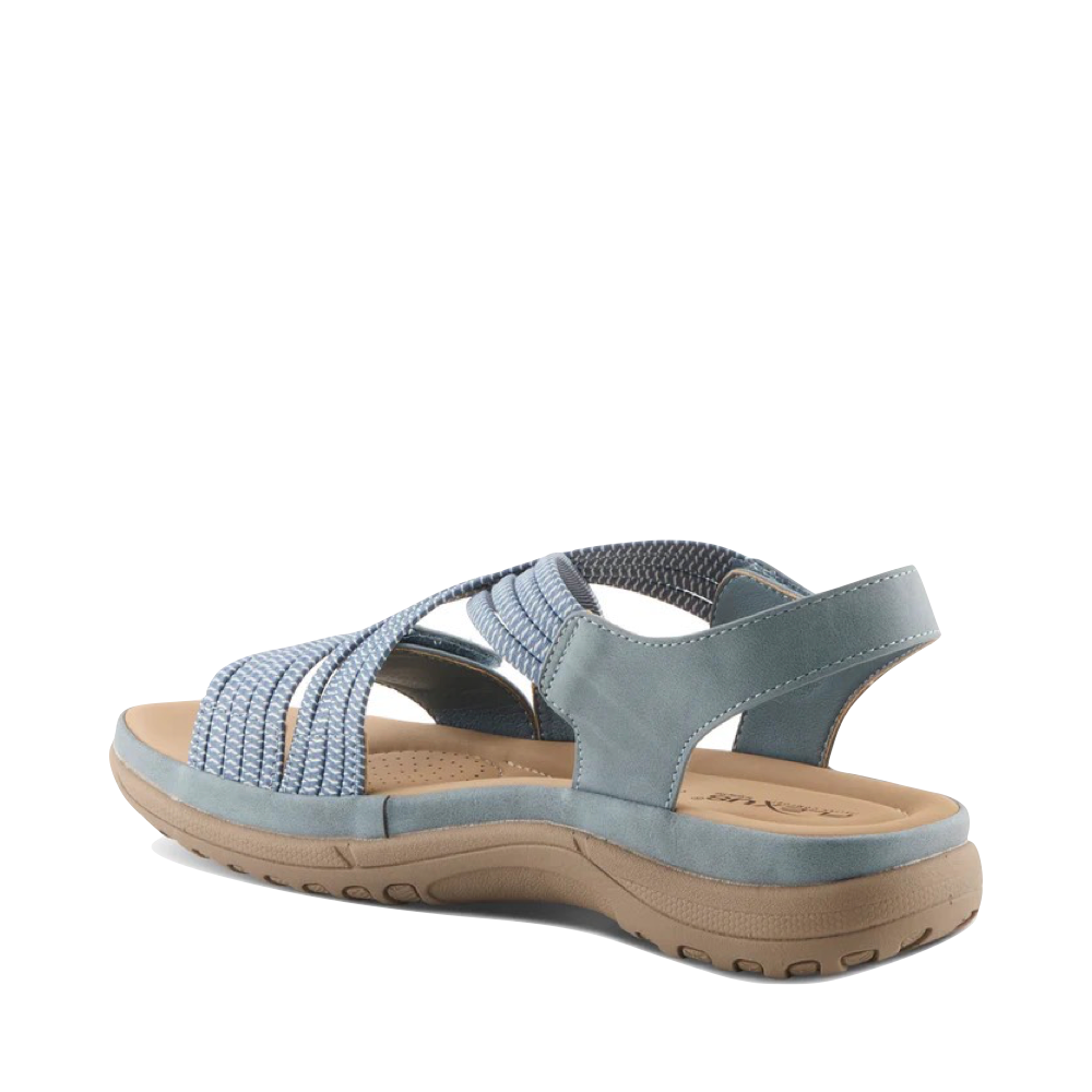 Heel view of Spring Step Crossbeam Sandal for women.