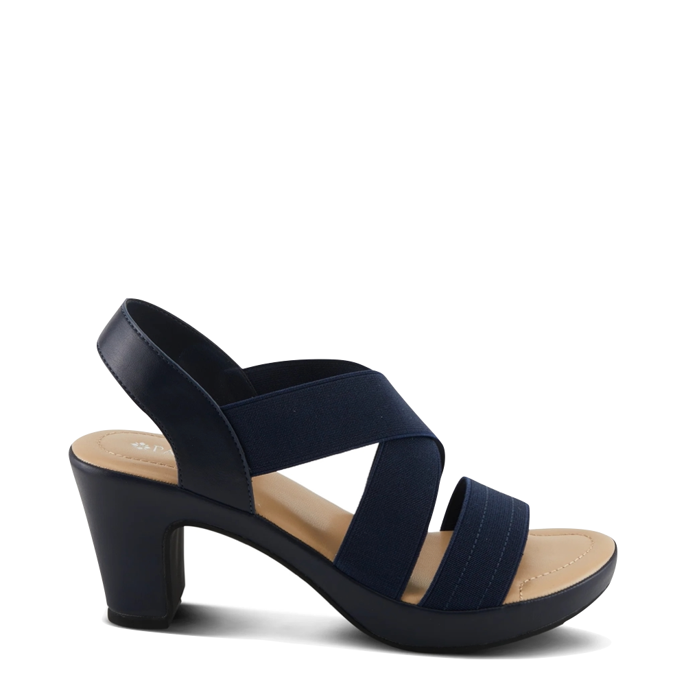 Side (right) view of Spring Step Diya Stretch Heeled Sandal for women.