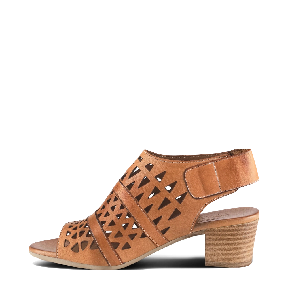 Side (left) view of Spring Step Dorotha Heeled Sandal for women.