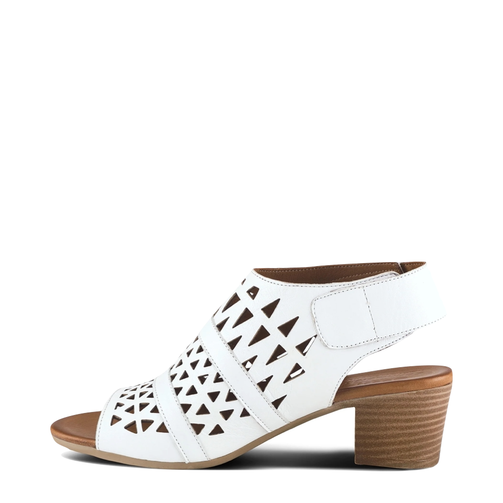 Side (left) view of Spring Step Dorotha Heeled Sandal for women.