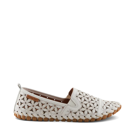 Side (right) view of Spring Step Flowerflow Slip On Flat for women.