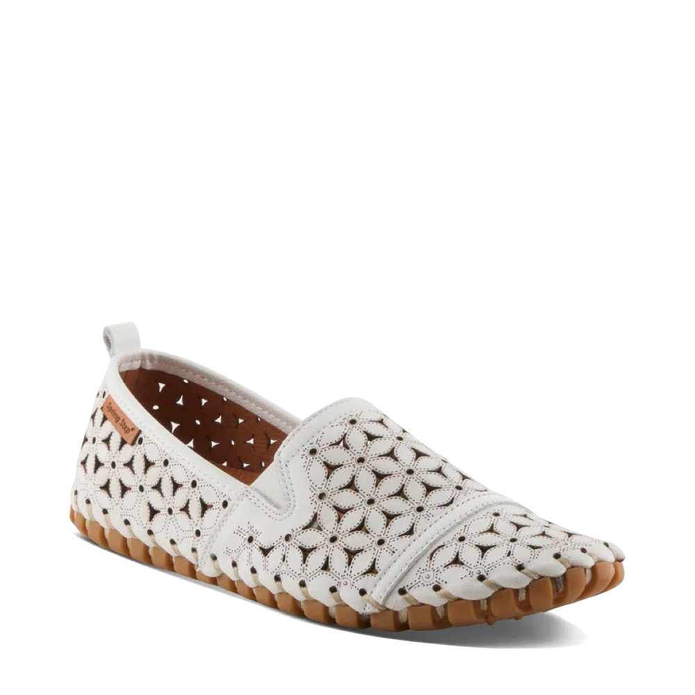 Toe view of Spring Step Flowerflow Slip On Flat for women.