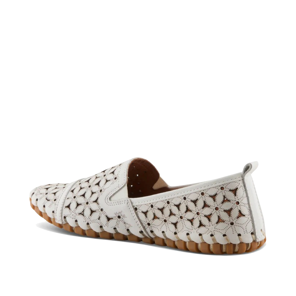 Heel view of Spring Step Flowerflow Slip On Flat for women.