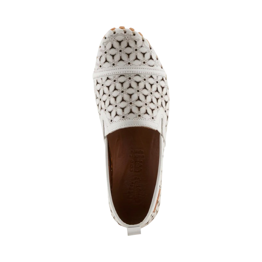 Top-down view of Spring Step Flowerflow Slip On Flat for women.
