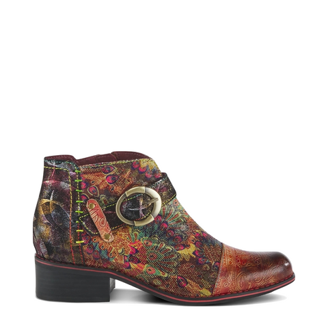 Spring Step Women's Georgiana Scope Heeled Boot in Camel Multi