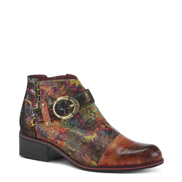Spring Step Women's Georgiana Scope Heeled Boot in Camel Multi
